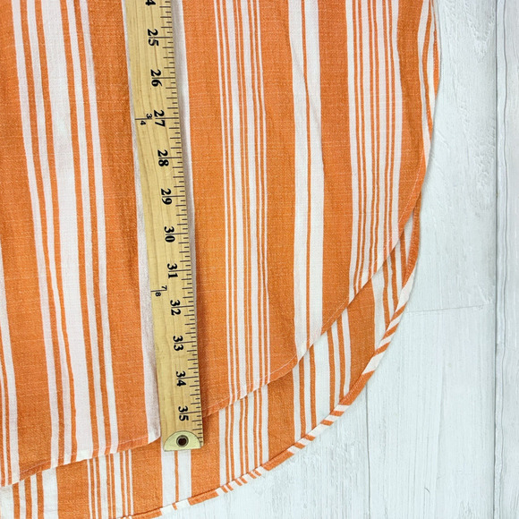 Lemlem x H&M Tunic Oversized Kaftan Shirt Dress Size M/L Striped Orange Beach - Picture 15 of 16
